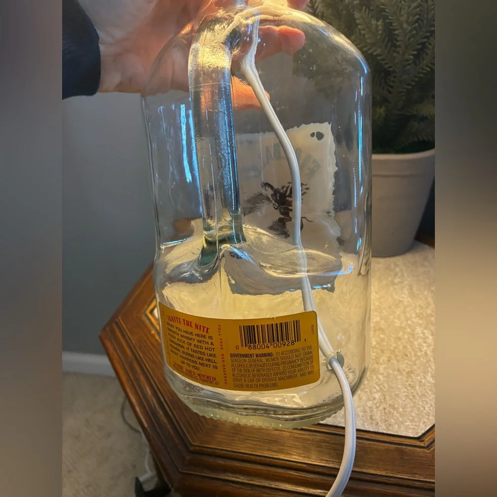 Fireball Cinnamon Whiskey Liquor Glass Bottle Lamp